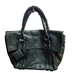 Allibelle Black Leather Tote